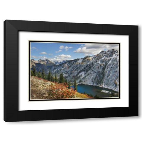 Lake Ann North Cascades Black Modern Wood Framed Art Print with Double Matting by Majchrowicz, Alan