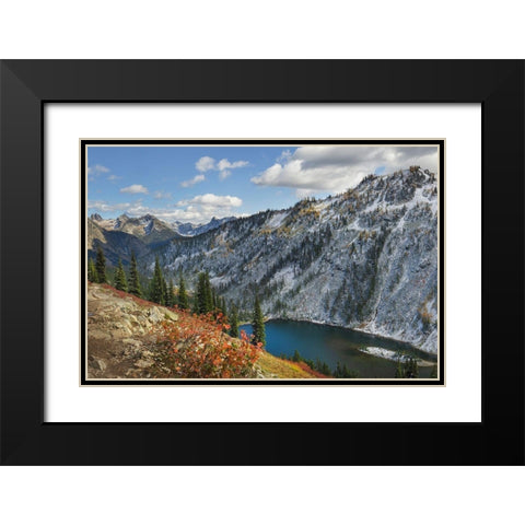 Lake Ann North Cascades Black Modern Wood Framed Art Print with Double Matting by Majchrowicz, Alan