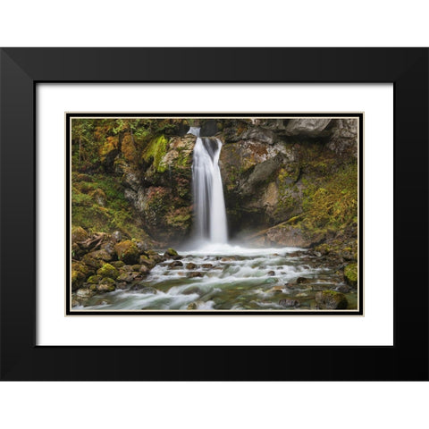 Lazy Bear Falls-Mount Baker-Snoqualmie National Forest-North Cascades-Washington State Black Modern Wood Framed Art Print with Double Matting by Majchrowicz, Alan