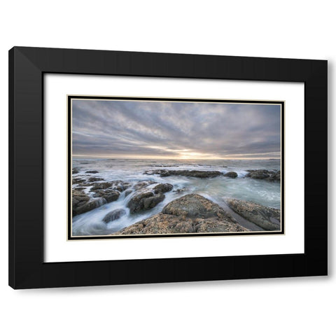 Kalaloch Beach 4 at sunset-Olympic National Park-Washington State Black Modern Wood Framed Art Print with Double Matting by Majchrowicz, Alan