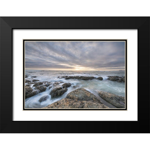 Kalaloch Beach 4 at sunset-Olympic National Park-Washington State Black Modern Wood Framed Art Print with Double Matting by Majchrowicz, Alan