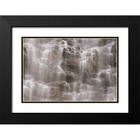 Washington, Mount Rainier NP View of Spray Falls Black Modern Wood Framed Art Print with Double Matting by Paulson, Don