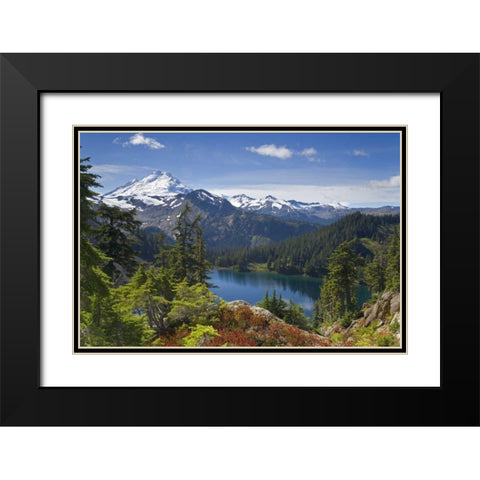 WA, Mt Baker Wilderness, Iceberg Lake Black Modern Wood Framed Art Print with Double Matting by Paulson, Don