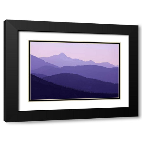 WA, Pasayten Wilderness Sunset on mountains Black Modern Wood Framed Art Print with Double Matting by Paulson, Don