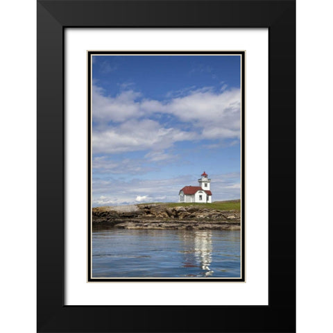 Washington, San Juan Ils Patos Island Lighthouse Black Modern Wood Framed Art Print with Double Matting by Paulson, Don