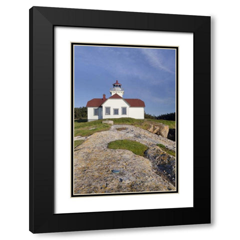 Washington, San Juan Ils Patos Island Lighthouse Black Modern Wood Framed Art Print with Double Matting by Paulson, Don