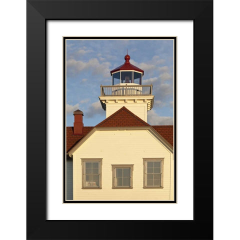 Washington, San Juan Ils Patos Island Lighthouse Black Modern Wood Framed Art Print with Double Matting by Paulson, Don