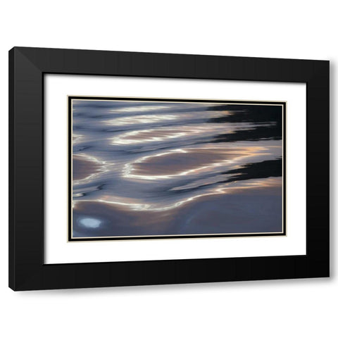 Canada, BC, Sunset on water wave patterns Black Modern Wood Framed Art Print with Double Matting by Paulson, Don