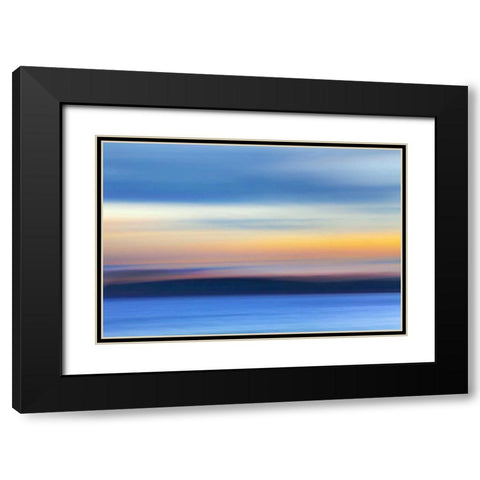 Washington, Hood Canal Abstract of ocean and sky Black Modern Wood Framed Art Print with Double Matting by Paulson, Don