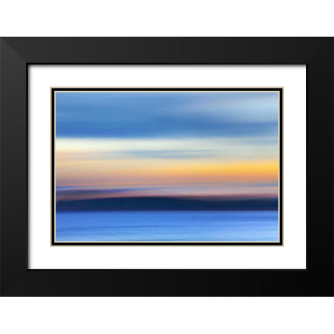 Washington, Hood Canal Abstract of ocean and sky Black Modern Wood Framed Art Print with Double Matting by Paulson, Don