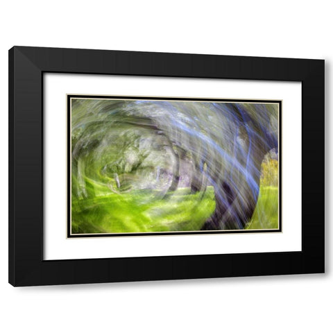 Mexico, Tecate Motion blurred outside abstract Black Modern Wood Framed Art Print with Double Matting by Paulson, Don