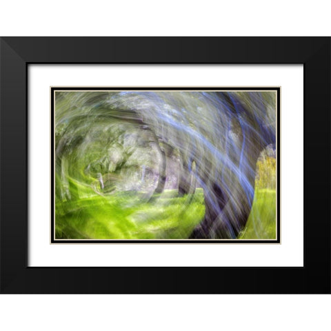 Mexico, Tecate Motion blurred outside abstract Black Modern Wood Framed Art Print with Double Matting by Paulson, Don