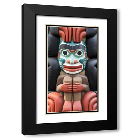 USA, Washington State, Jamestown Totem art PR Black Modern Wood Framed Art Print with Double Matting by Paulson, Don