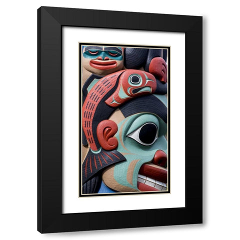 USA, Washington State, Jamestown Totem art PR Black Modern Wood Framed Art Print with Double Matting by Paulson, Don