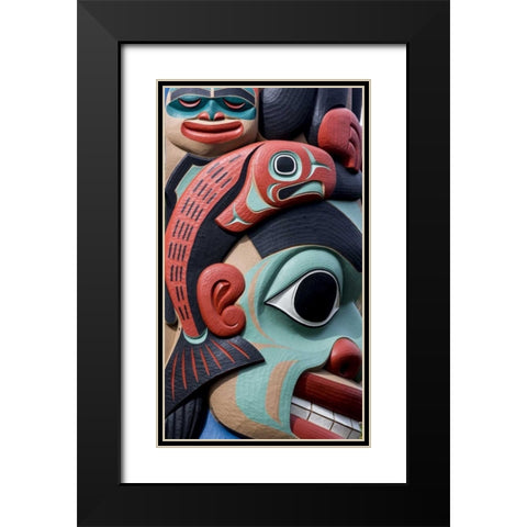 USA, Washington State, Jamestown Totem art PR Black Modern Wood Framed Art Print with Double Matting by Paulson, Don