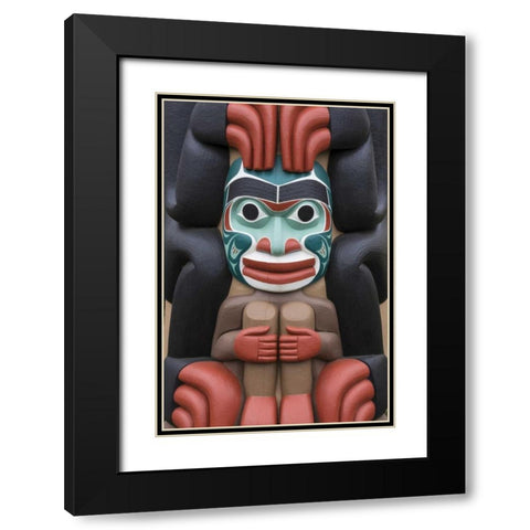 USA, Washington State, Jamestown Totem art PR Black Modern Wood Framed Art Print with Double Matting by Paulson, Don