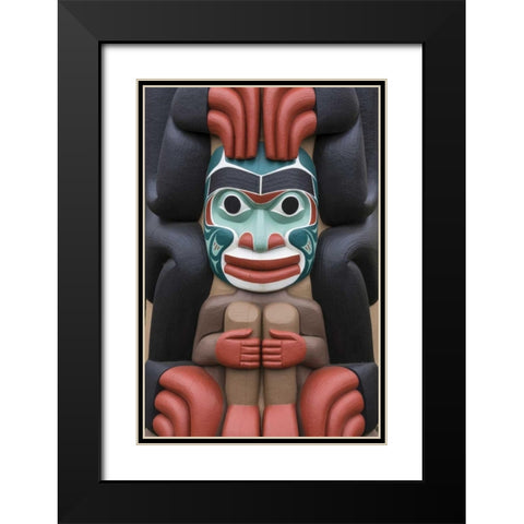 USA, Washington State, Jamestown Totem art PR Black Modern Wood Framed Art Print with Double Matting by Paulson, Don