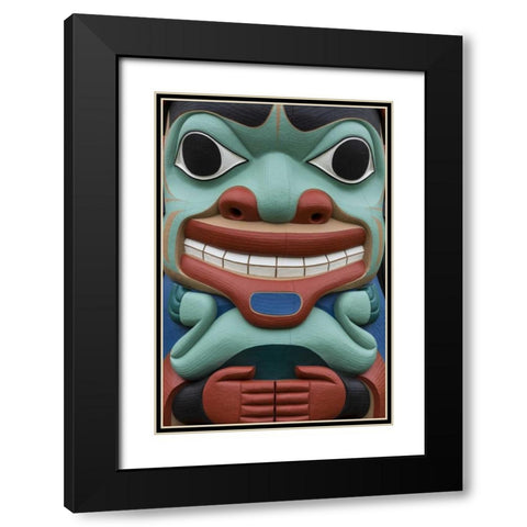 USA, Washington State, Jamestown Totem art PR Black Modern Wood Framed Art Print with Double Matting by Paulson, Don