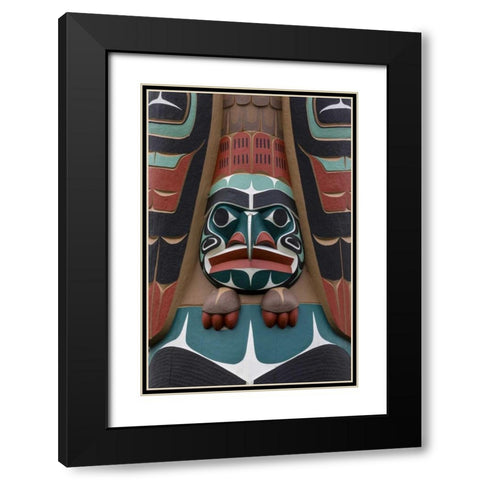 USA, Washington State, Jamestown Totem art PR Black Modern Wood Framed Art Print with Double Matting by Paulson, Don