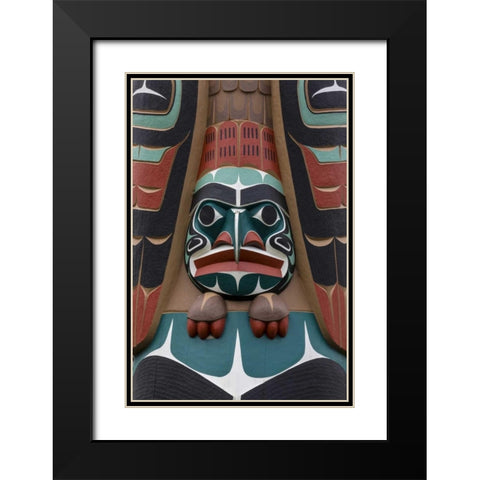 USA, Washington State, Jamestown Totem art PR Black Modern Wood Framed Art Print with Double Matting by Paulson, Don