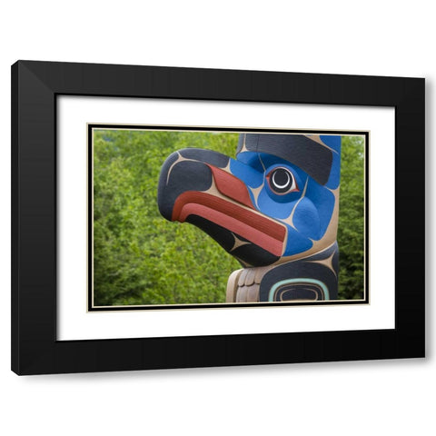 USA, Washington State, Jamestown Totem art PR Black Modern Wood Framed Art Print with Double Matting by Paulson, Don