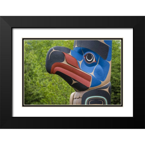 USA, Washington State, Jamestown Totem art PR Black Modern Wood Framed Art Print with Double Matting by Paulson, Don