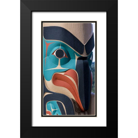 USA, Washington State, Jamestown Totem art PR Black Modern Wood Framed Art Print with Double Matting by Paulson, Don