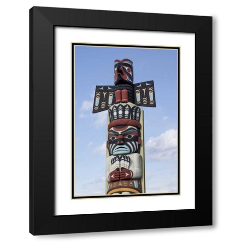 USA, Washington State, Jamestown Totem art PR Black Modern Wood Framed Art Print with Double Matting by Paulson, Don