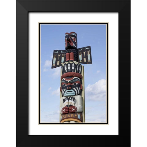 USA, Washington State, Jamestown Totem art PR Black Modern Wood Framed Art Print with Double Matting by Paulson, Don