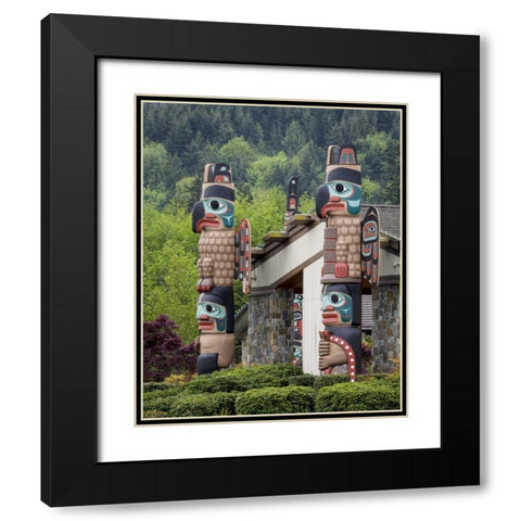 USA, Washington State, Jamestown Totem art PR Black Modern Wood Framed Art Print with Double Matting by Paulson, Don