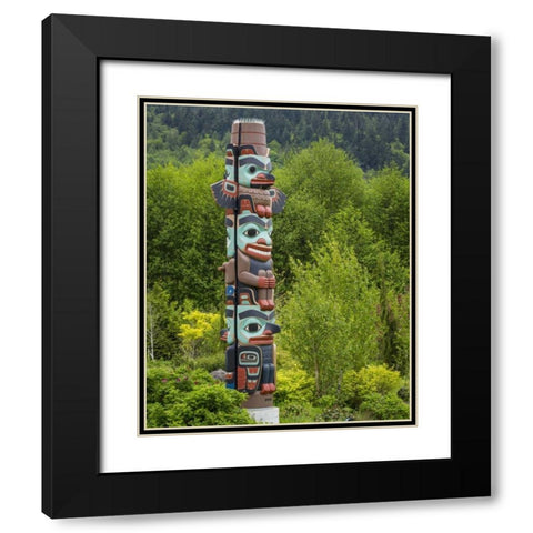 USA, Washington State, Jamestown Totem art PR Black Modern Wood Framed Art Print with Double Matting by Paulson, Don