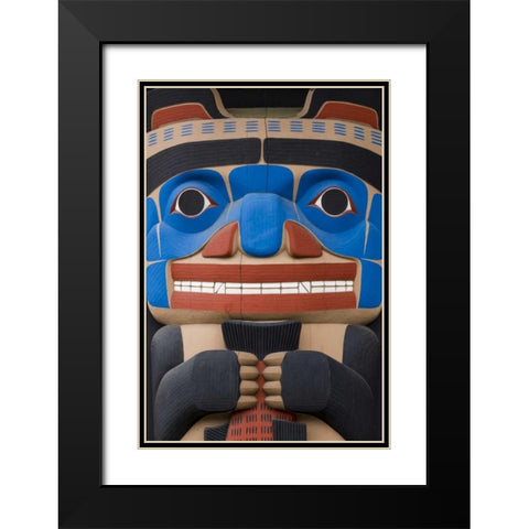 USA, Washington State, Jamestown Totem art PR Black Modern Wood Framed Art Print with Double Matting by Paulson, Don