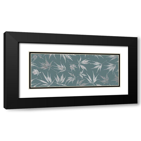 Washington State-Seabeck Panoramic of lace leaf maple leaves  Black Modern Wood Framed Art Print with Double Matting by Jaynes Gallery