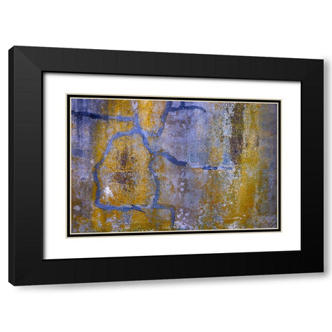 USA-Washington State-Fort Flagler State Park Abstract pattern of weathered wall Black Modern Wood Framed Art Print with Double Matting by Jaynes Gallery