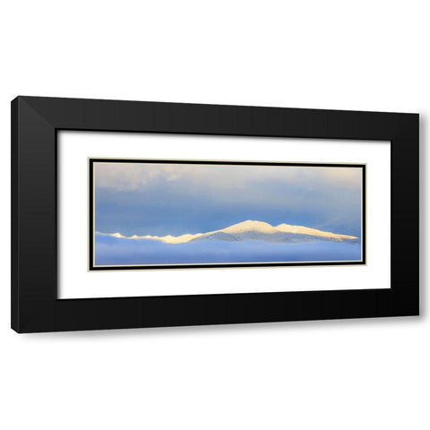 USA- Washington State. Sunrise panoramic of snow-covered mountains in Olympic National Forest. Black Modern Wood Framed Art Print with Double Matting by Jaynes Gallery