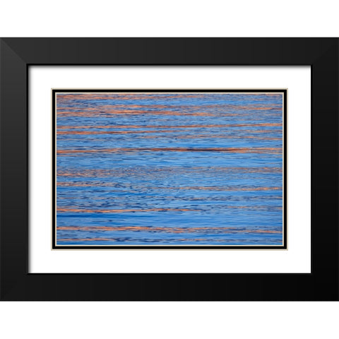 USA- Washington State- Seabeck. Sunrise reflected on Hood Canal. Black Modern Wood Framed Art Print with Double Matting by Jaynes Gallery