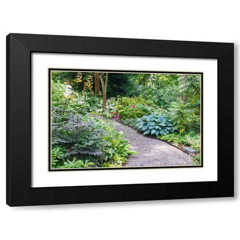 USA- Washington State. Bellevue Botanical garden and shade garden Black Modern Wood Framed Art Print with Double Matting by Gulin, Darrell