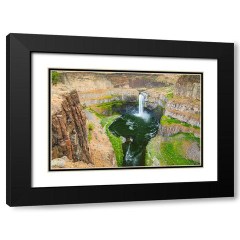 Palouse Falls State Park-Washington State-USA-Palouse Falls in Palouse Falls State Park Black Modern Wood Framed Art Print with Double Matting by Wilson, Emily M.