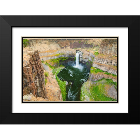 Palouse Falls State Park-Washington State-USA-Palouse Falls in Palouse Falls State Park Black Modern Wood Framed Art Print with Double Matting by Wilson, Emily M.