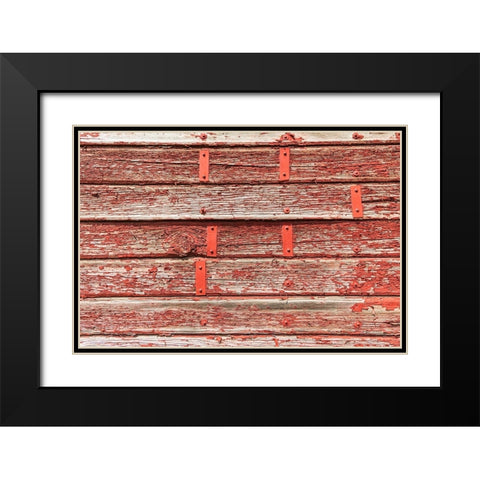 Latah-Washington State-USA-Peeling red paint on a weathered old barn Black Modern Wood Framed Art Print with Double Matting by Wilson, Emily M.