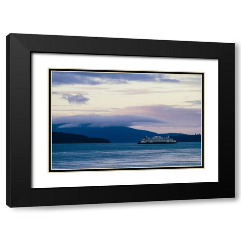 Anacortes-Washington State-USA-Washington State Ferry Black Modern Wood Framed Art Print with Double Matting by Sienda, Jolly