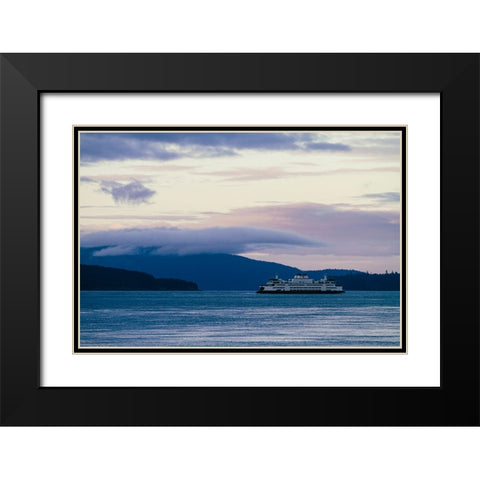 Anacortes-Washington State-USA-Washington State Ferry Black Modern Wood Framed Art Print with Double Matting by Sienda, Jolly