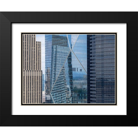 WA-Seattle-F5 Tower reflections Black Modern Wood Framed Art Print with Double Matting by Wild, Jamie and Judy