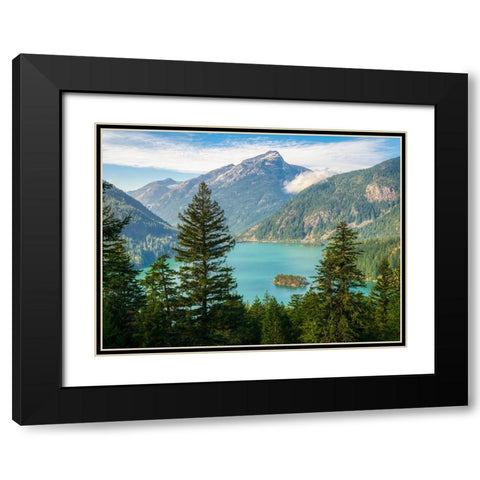 Washington State-Ross Lake National Recreation Area-Diablo Lake Black Modern Wood Framed Art Print with Double Matting by Wild, Jamie and Judy