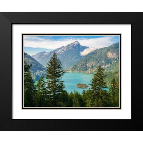 Washington State-Ross Lake National Recreation Area-Diablo Lake Black Modern Wood Framed Art Print with Double Matting by Wild, Jamie and Judy