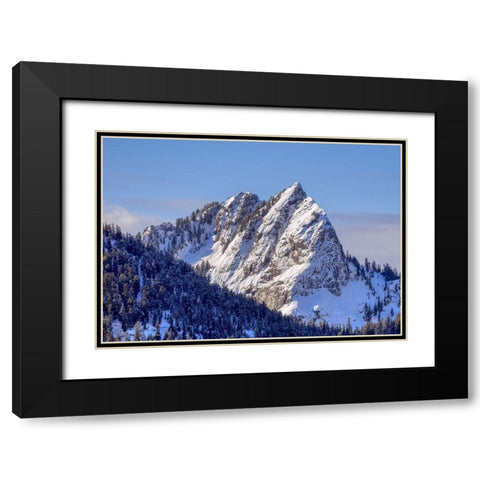Washington State-Central Cascades Bessemer Mountain Black Modern Wood Framed Art Print with Double Matting by Wild, Jamie and Judy