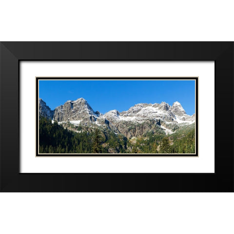 Washington State-Cascade Range Chair Peak on far right Black Modern Wood Framed Art Print with Double Matting by Wild, Jamie and Judy