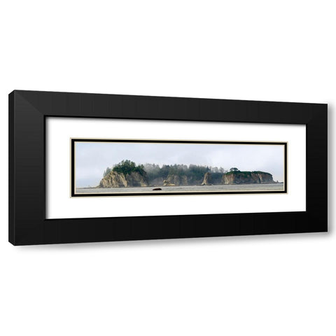 Washington State-Olympic National Park-Rialto Beach James Island Black Modern Wood Framed Art Print with Double Matting by Wild, Jamie and Judy
