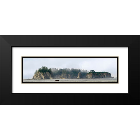 Washington State-Olympic National Park-Rialto Beach James Island Black Modern Wood Framed Art Print with Double Matting by Wild, Jamie and Judy
