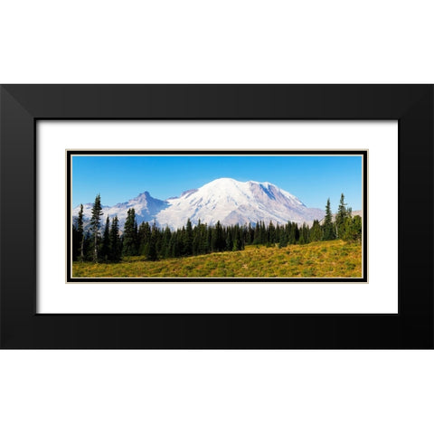 Washington State-Mount Rainier National Park Mount Rainier Black Modern Wood Framed Art Print with Double Matting by Wild, Jamie and Judy
